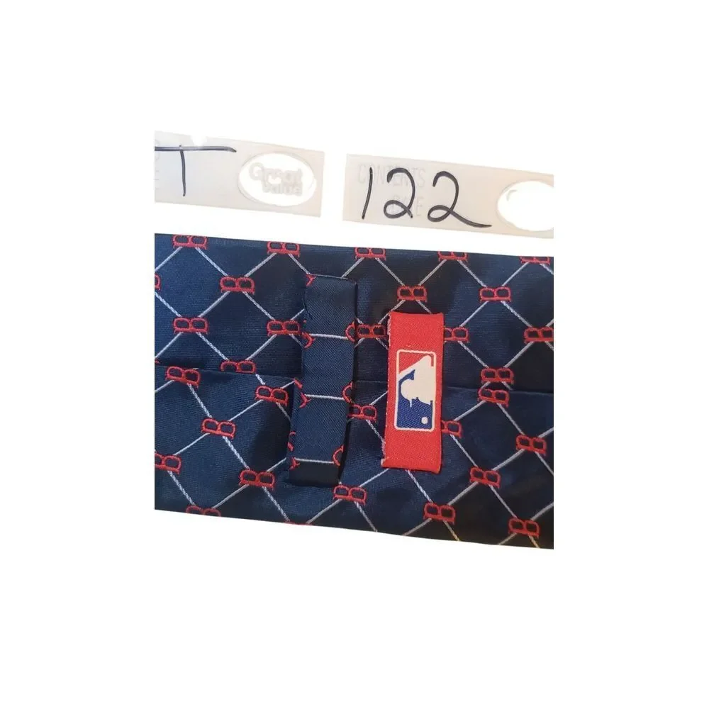 MLB Boston Red Sox Neck Tie Mens Official Blue Red White 'B' Logo Baseball Sport